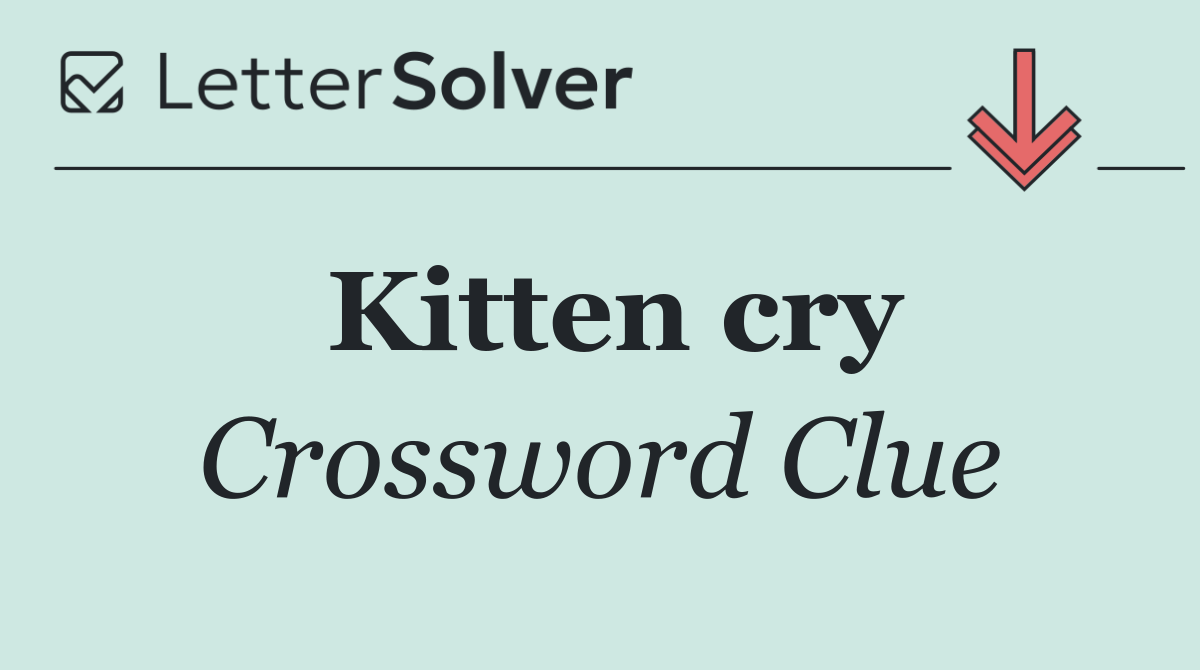 Kitten cry
