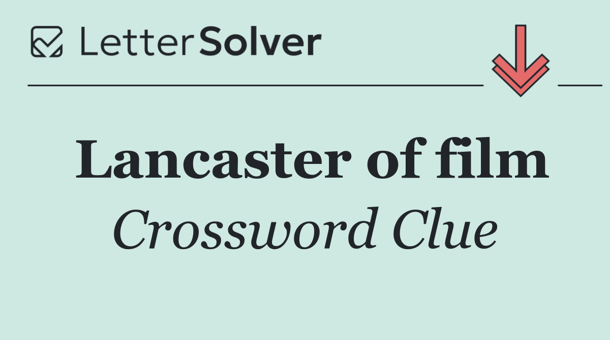 Lancaster of film