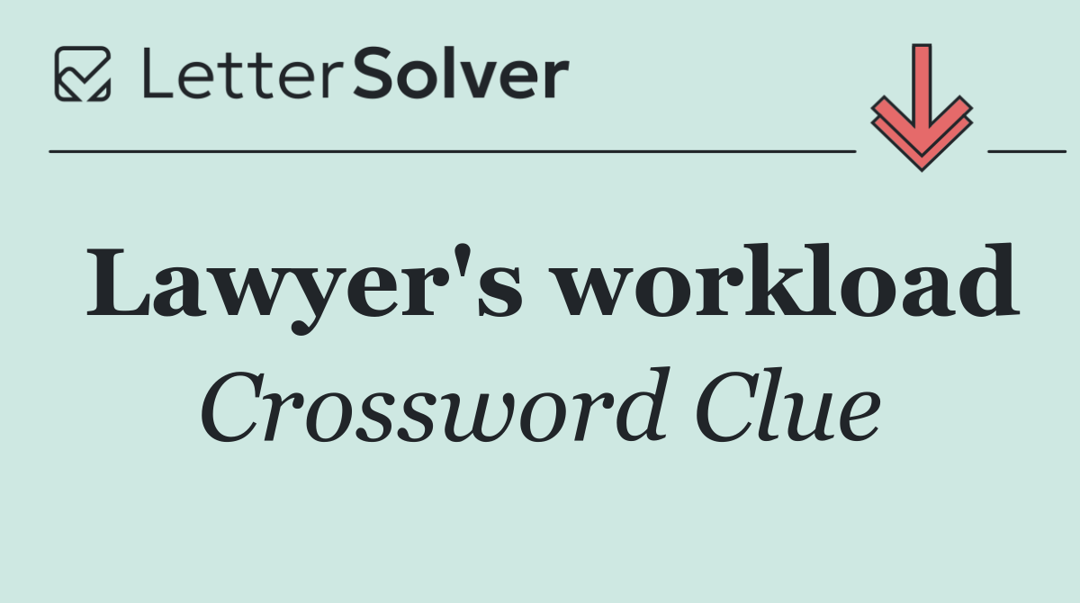 Lawyer's workload
