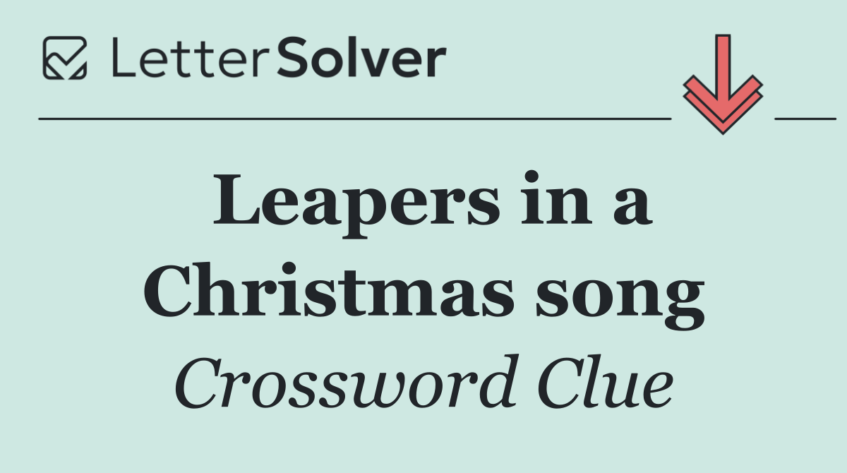 Leapers in a Christmas song