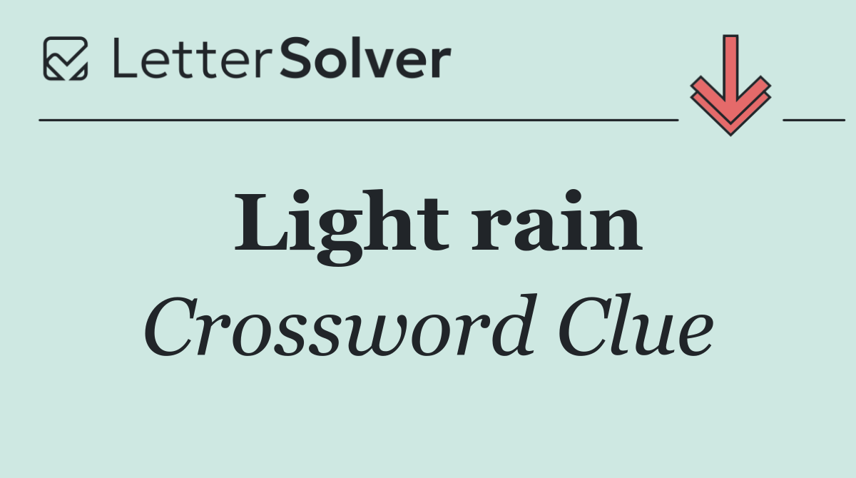 Light rain