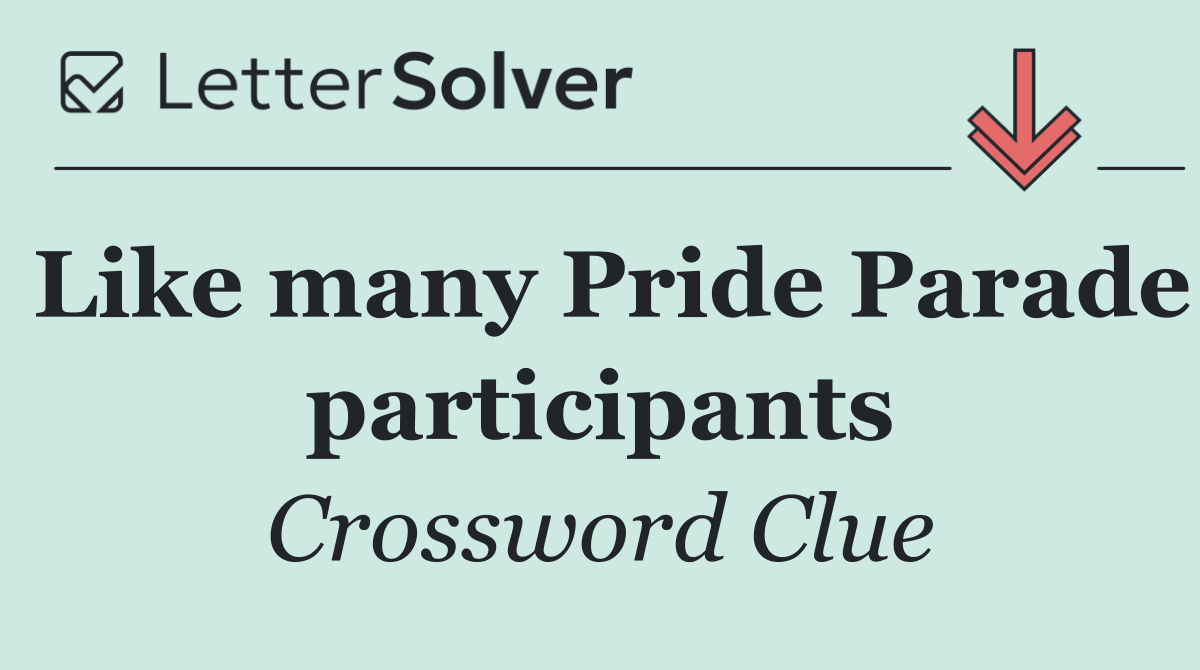 Like many Pride Parade participants