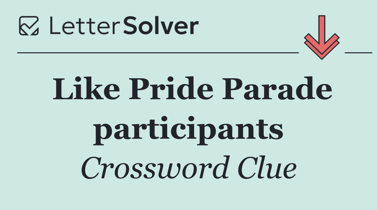 Like Pride Parade participants