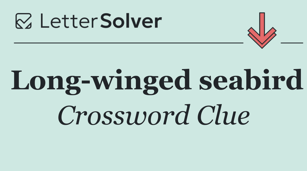 Long winged seabird