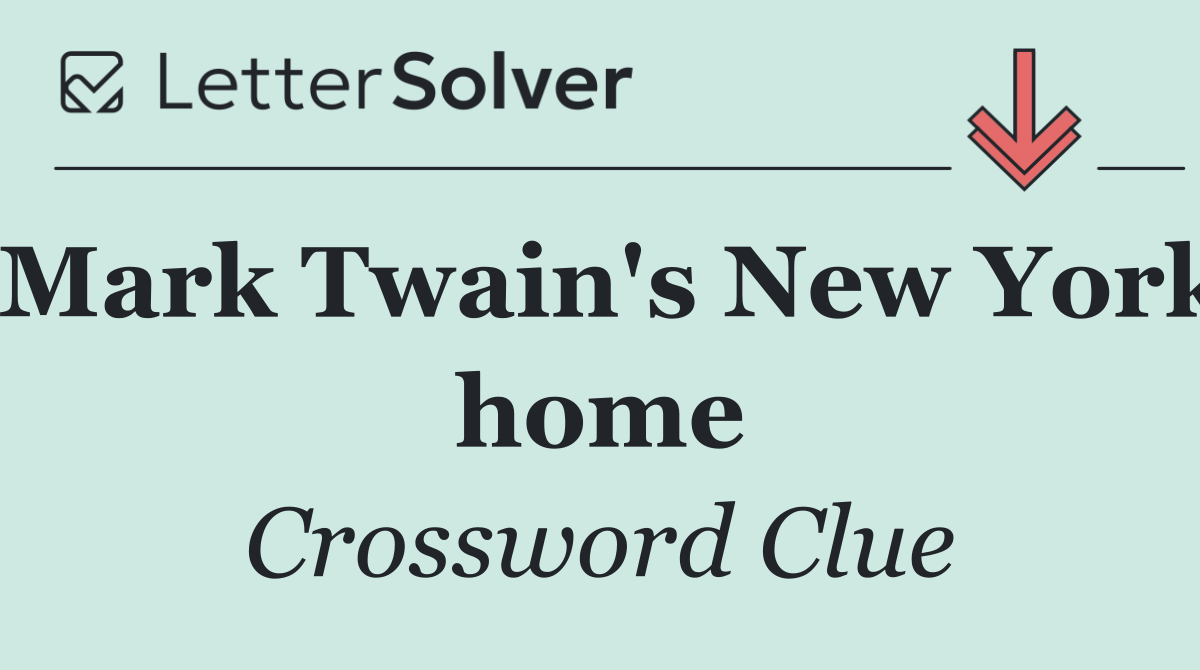 Mark Twain's New York home