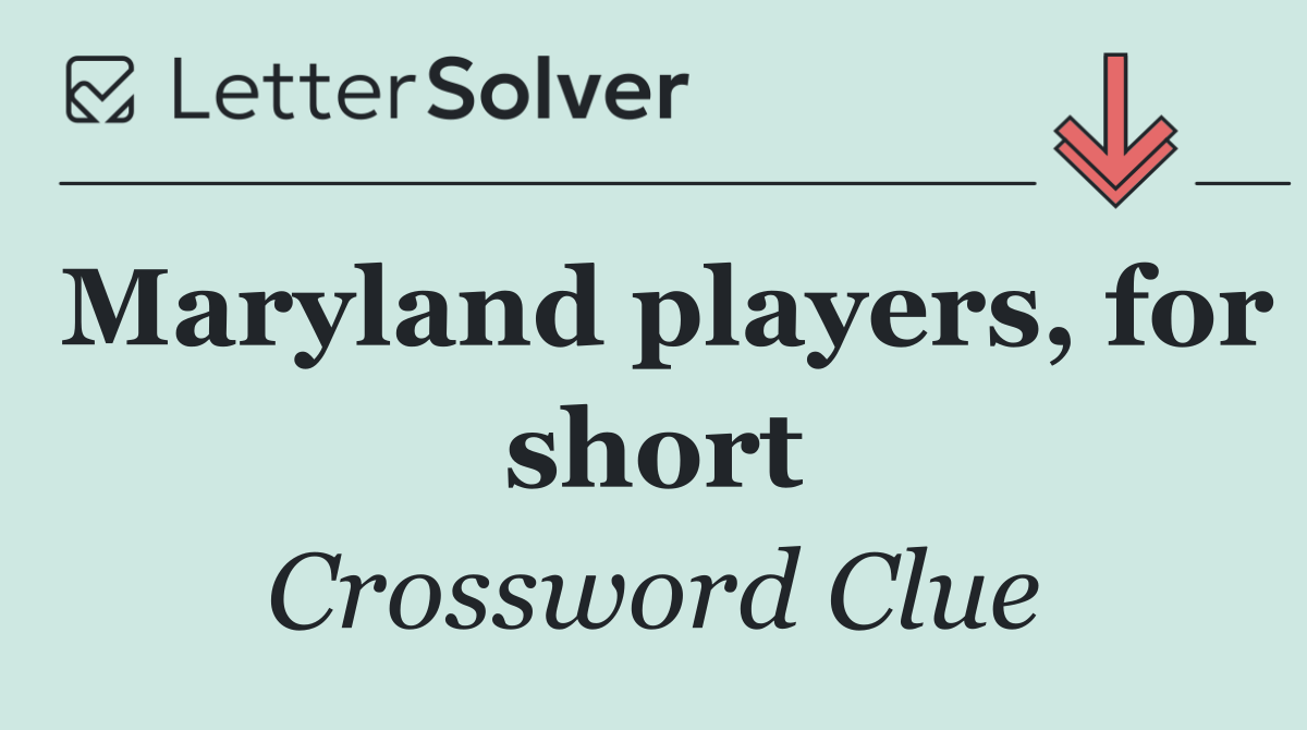 Maryland players, for short