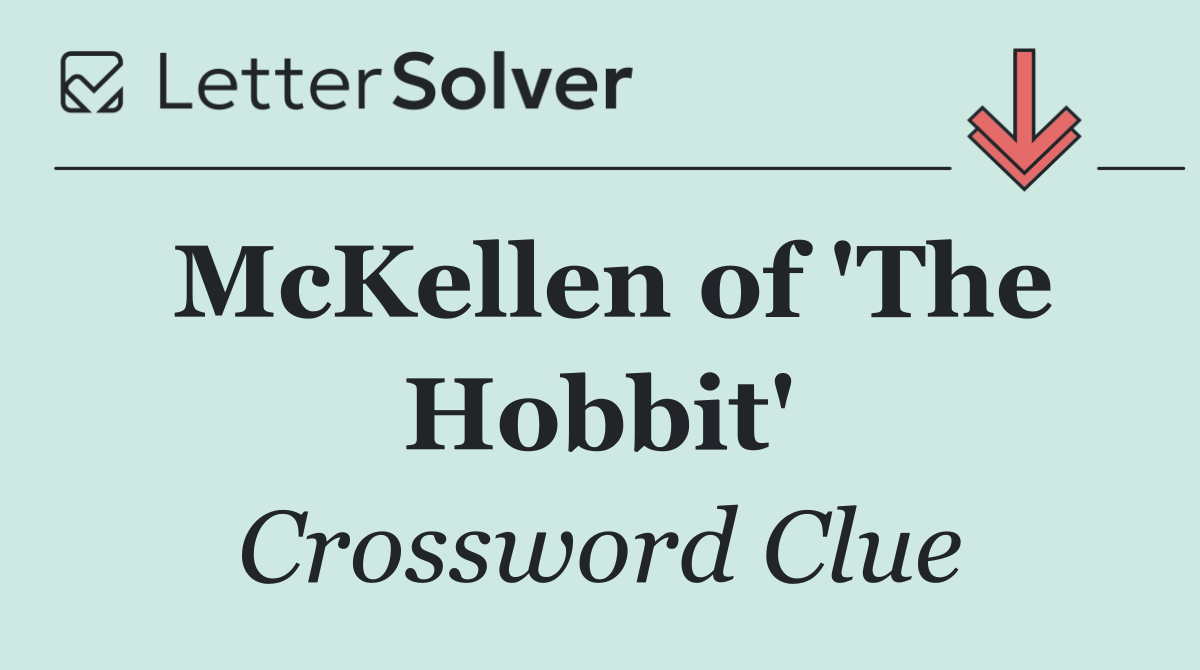 McKellen of 'The Hobbit'