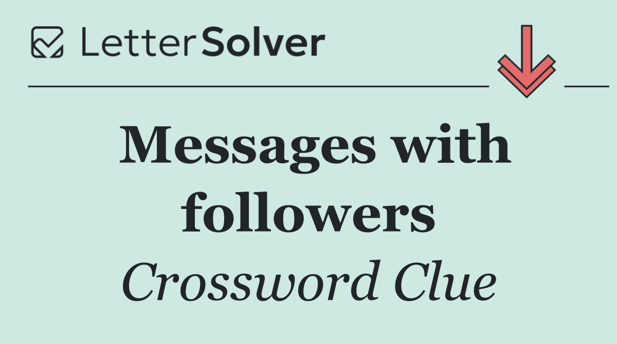 Messages with followers