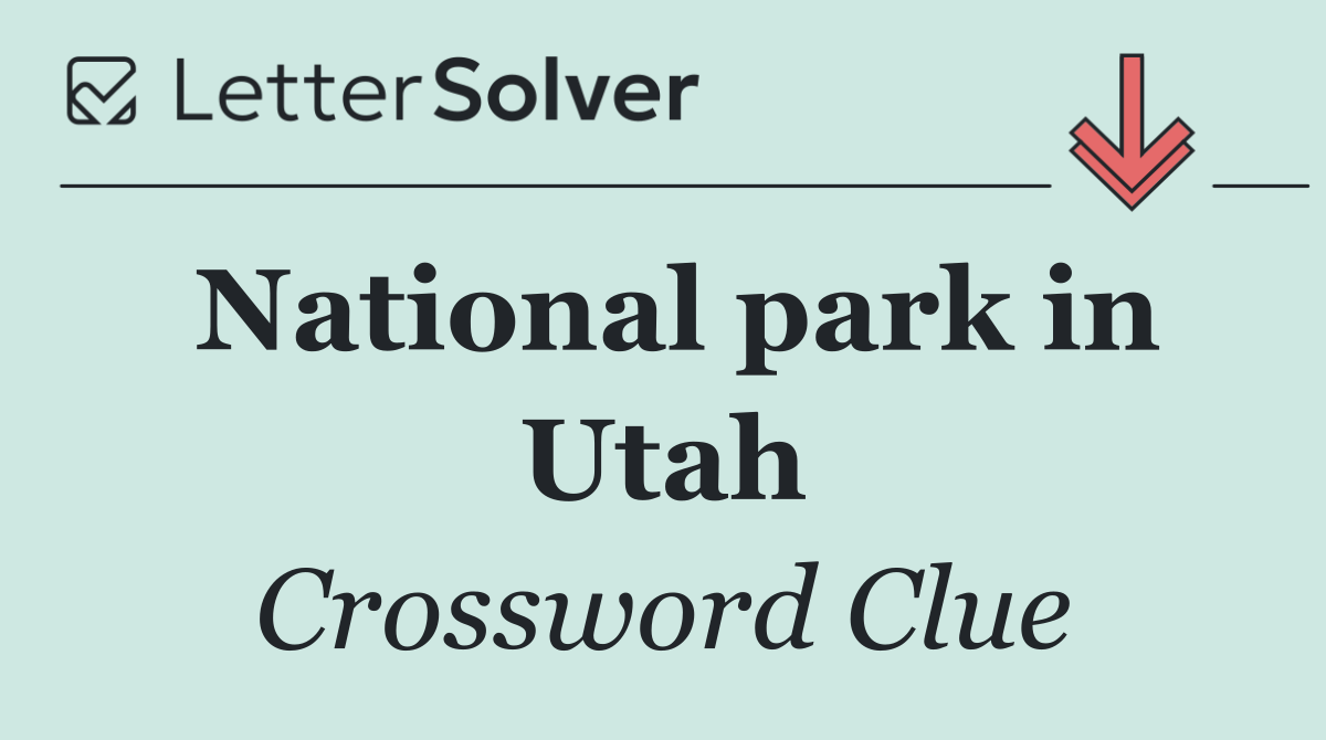 National park in Utah