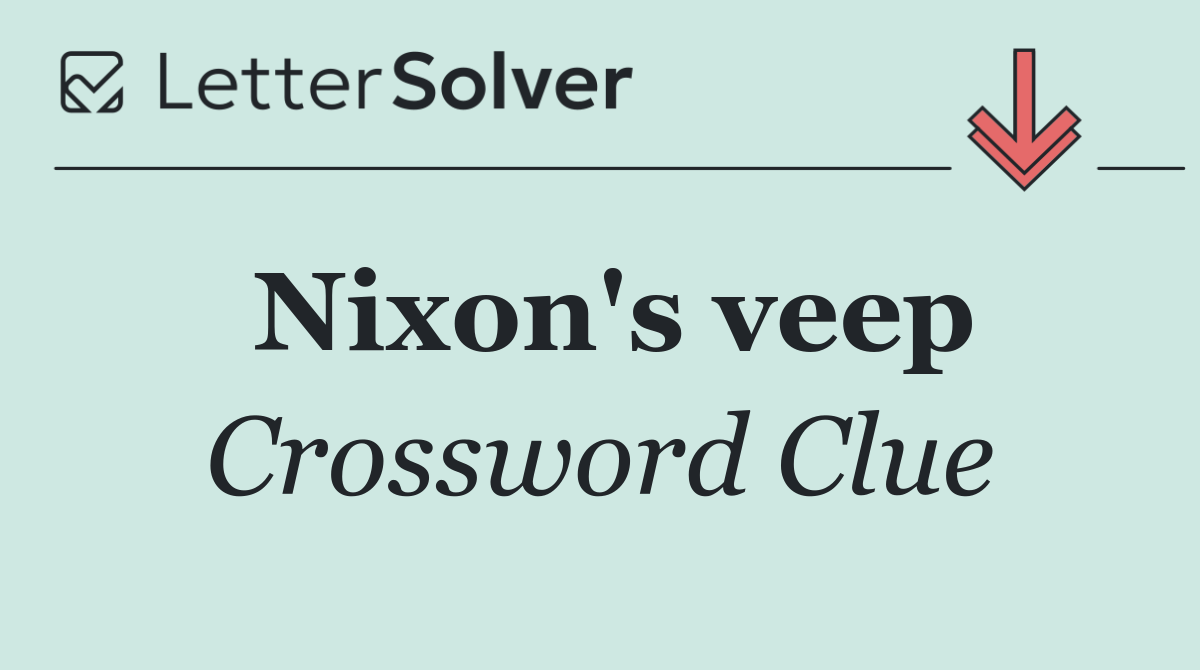 Nixon's veep