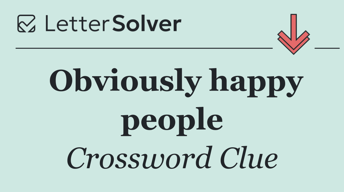 Obviously happy people