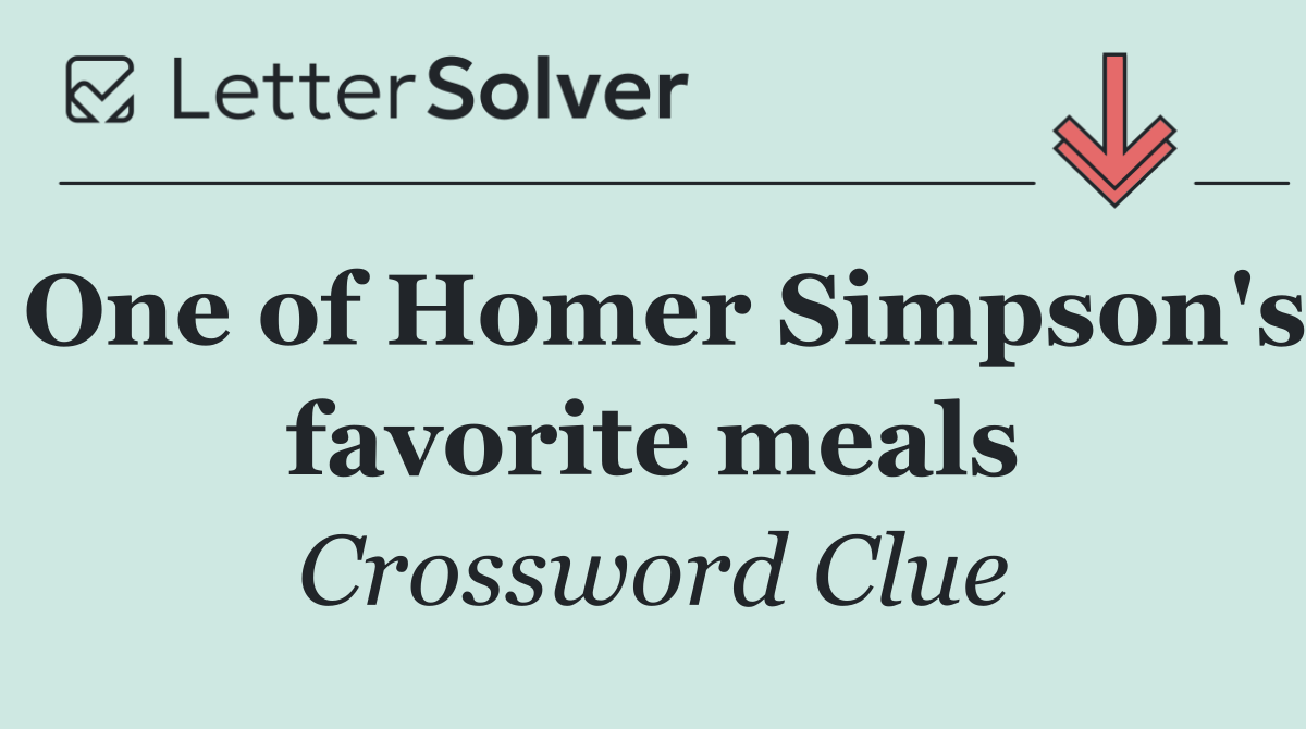 One of Homer Simpson's favorite meals