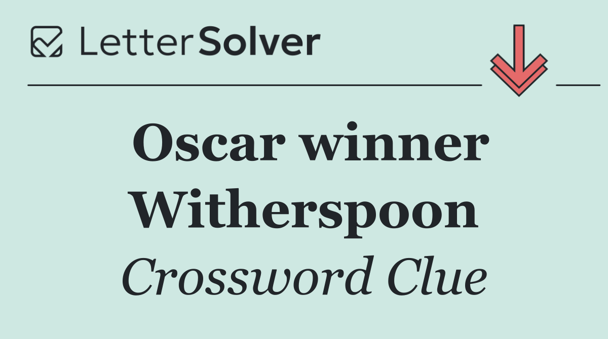 Oscar winner Witherspoon
