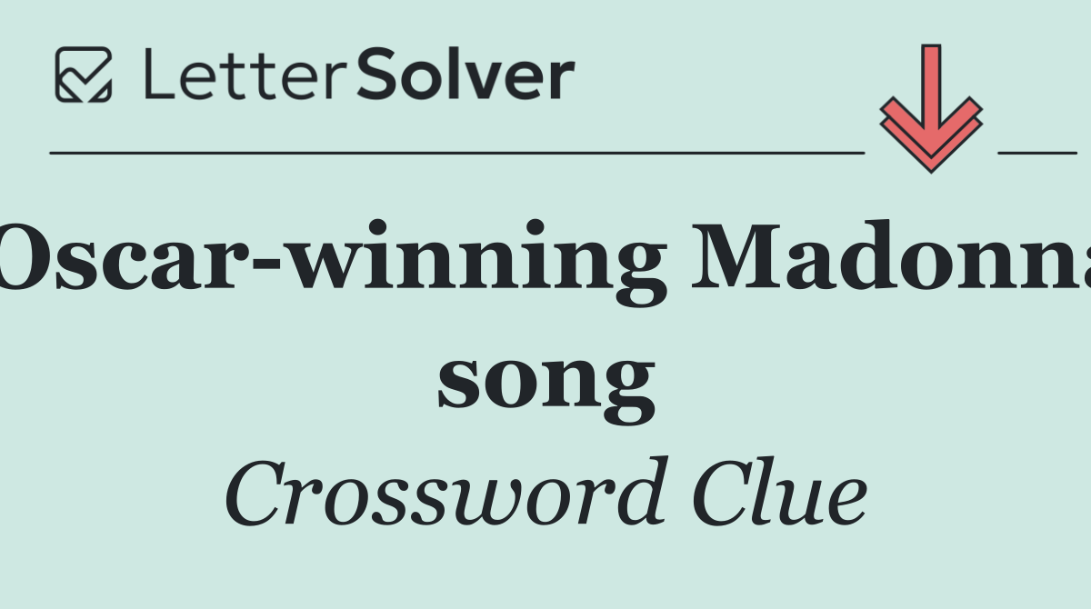 Oscar winning Madonna song