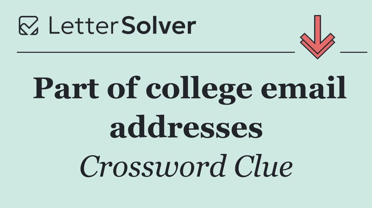 Part of college email addresses