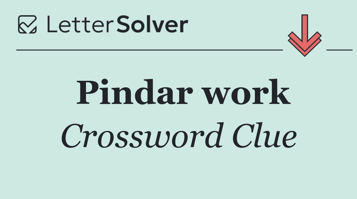 Pindar work