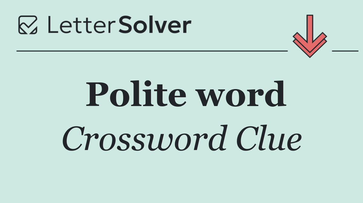 Polite word