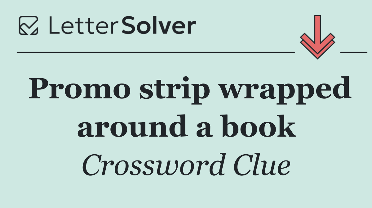 Promo strip wrapped around a book