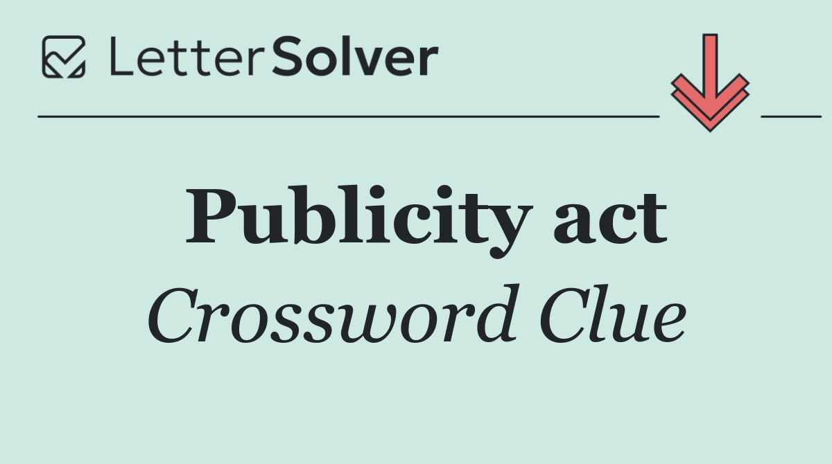 Publicity act