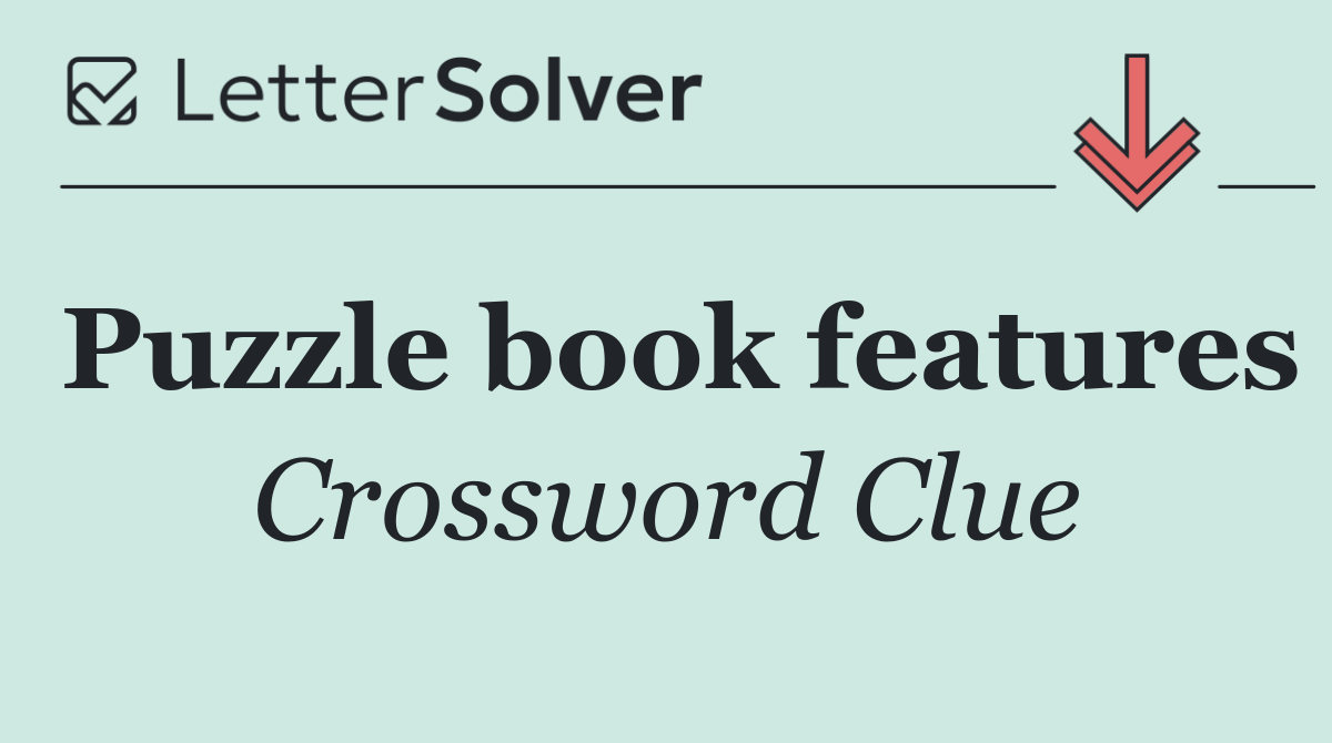 Puzzle book features