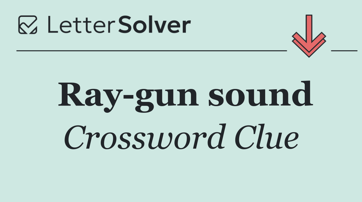 Ray gun sound