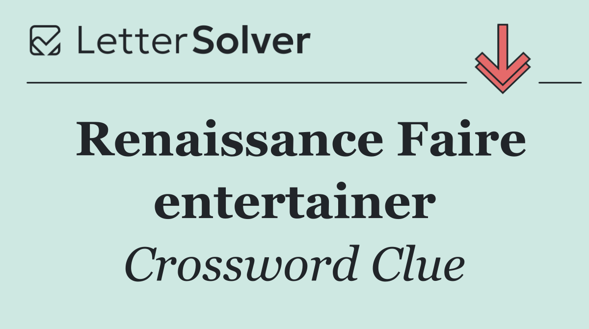 Renaissance Faire entertainer