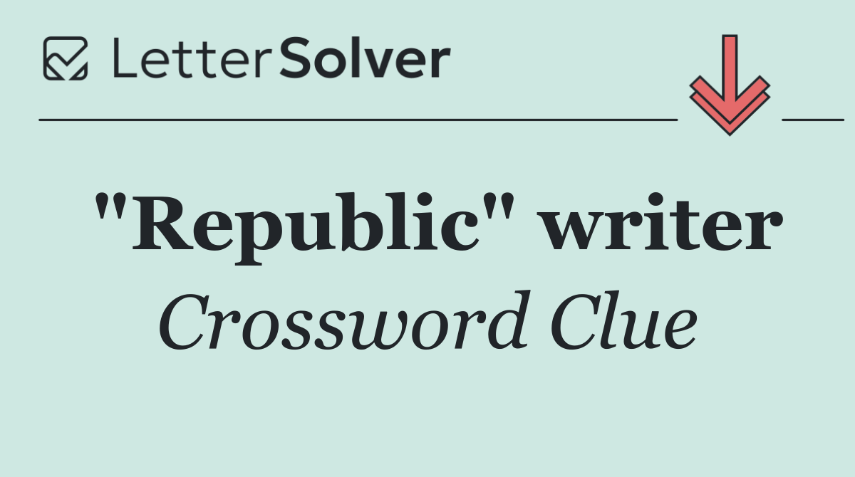 "Republic" writer