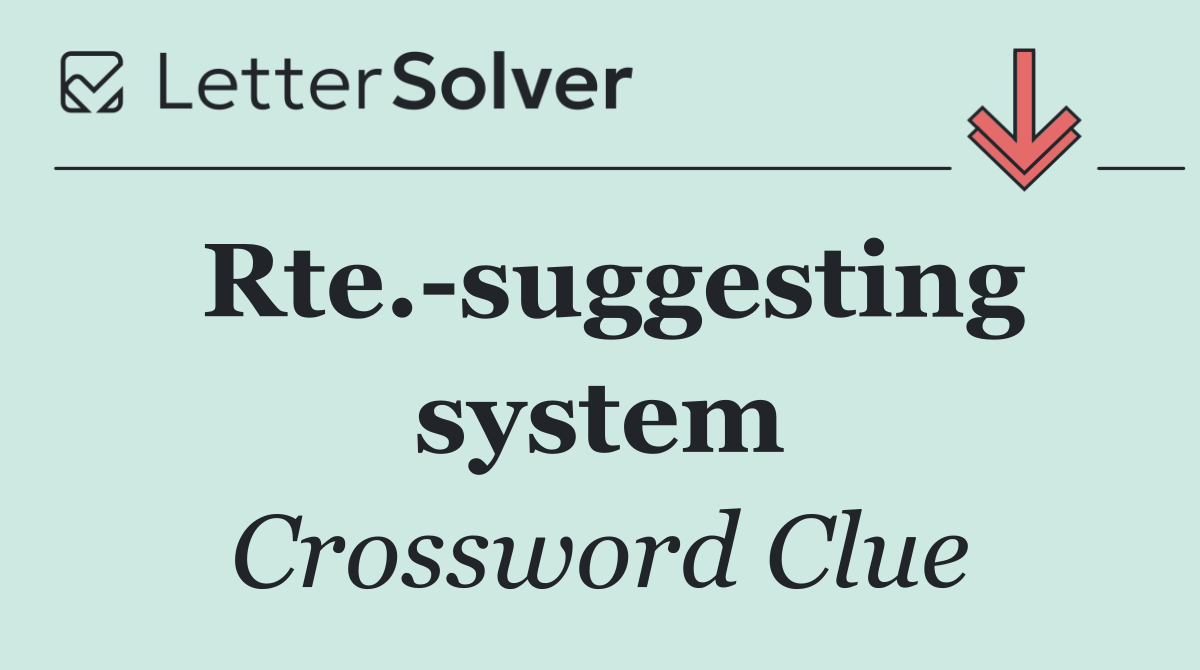 Rte. suggesting system