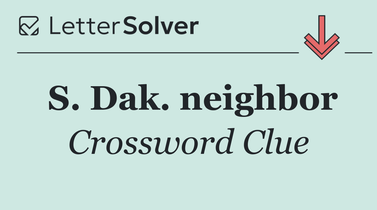 S. Dak. neighbor