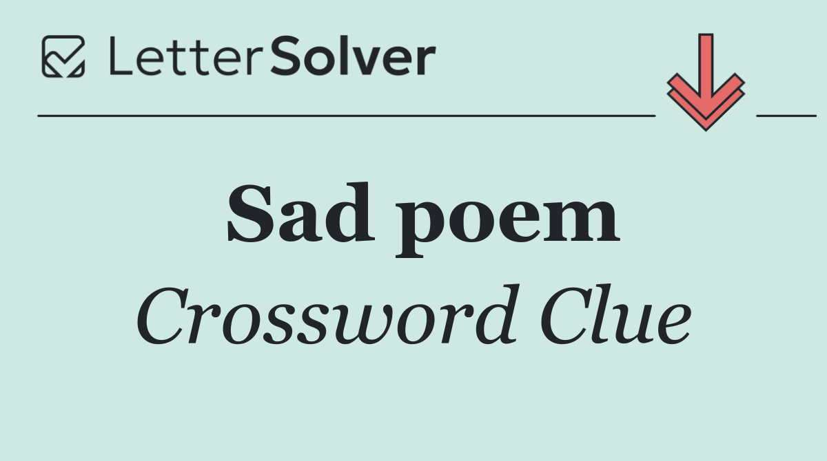 Sad poem