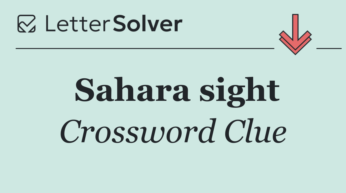 Sahara sight