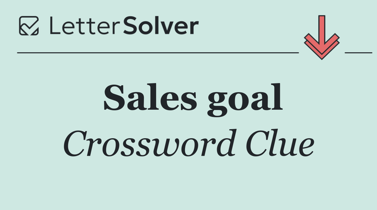 Sales goal