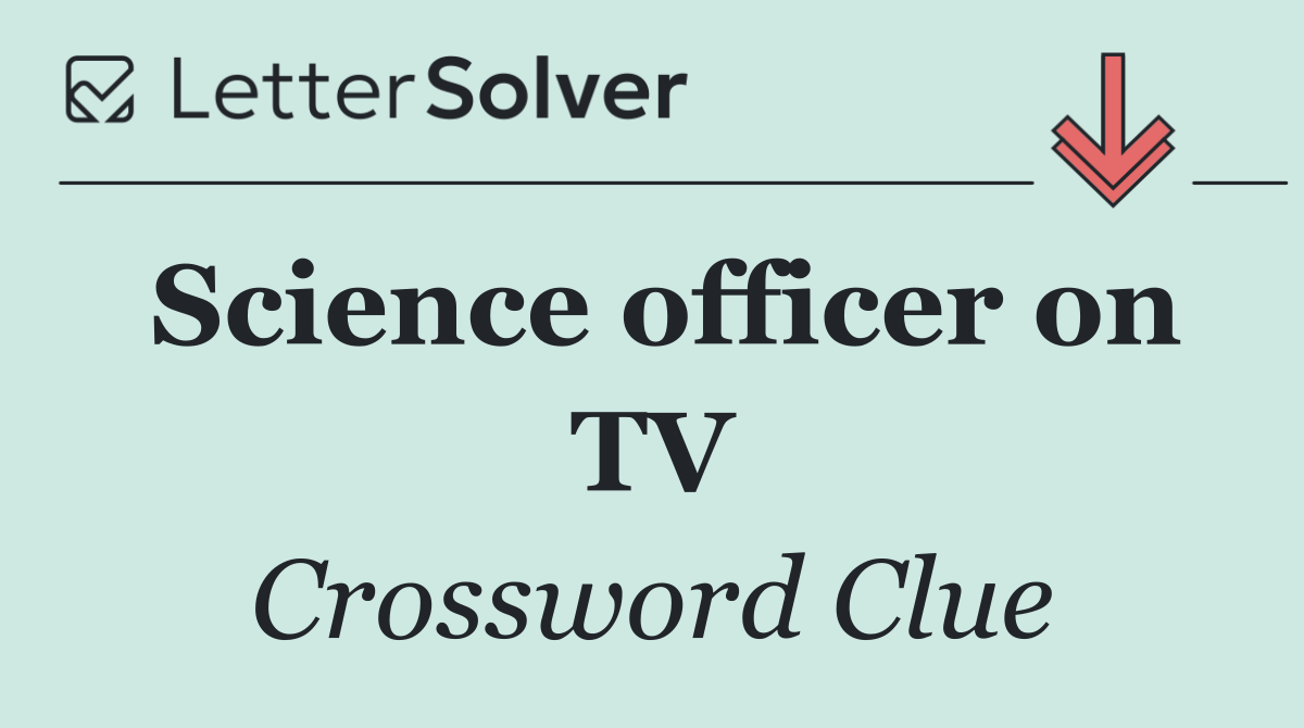 Science officer on TV