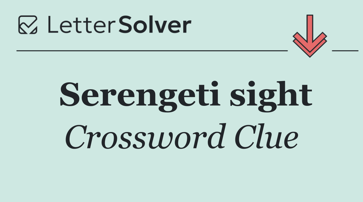 Serengeti sight