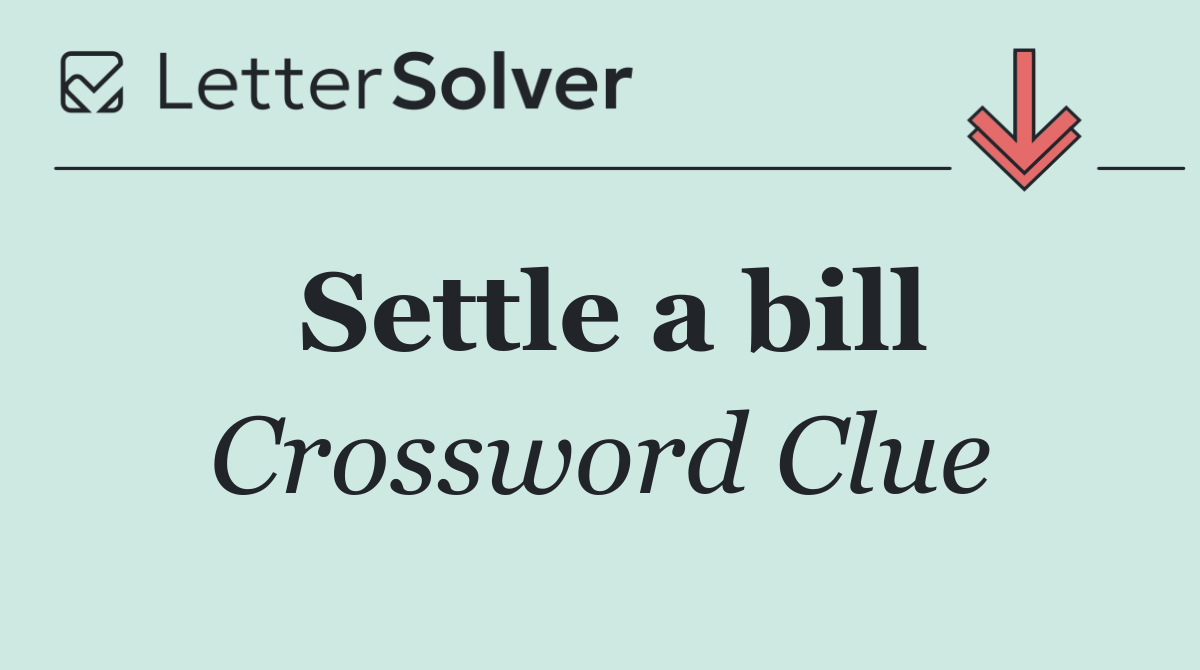 Settle a bill