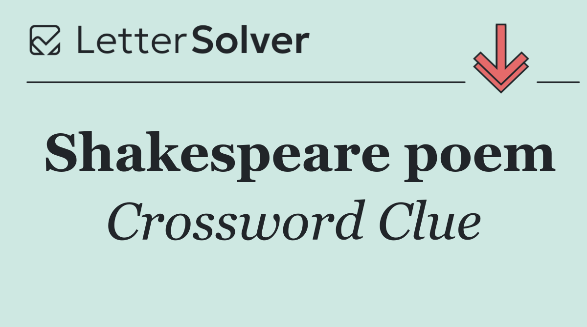 Shakespeare poem