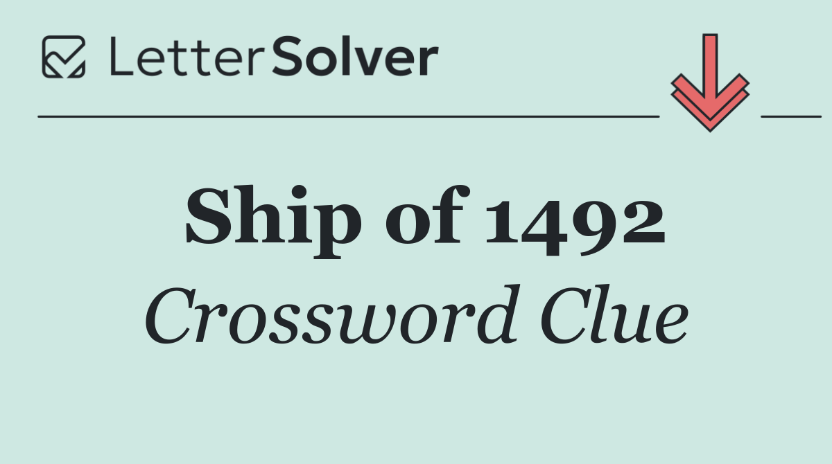 Ship of 1492