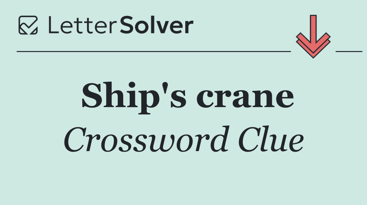 Ship's crane