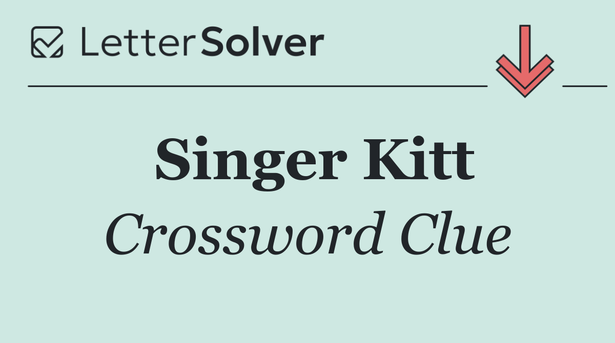 Singer Kitt