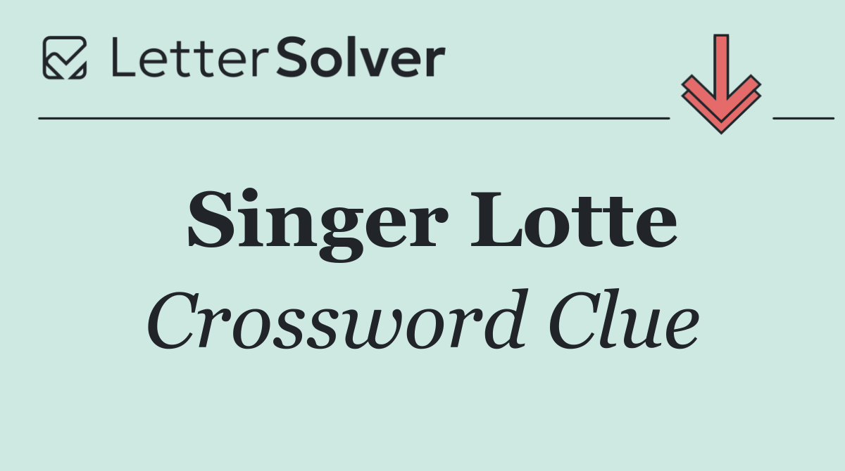 Singer Lotte