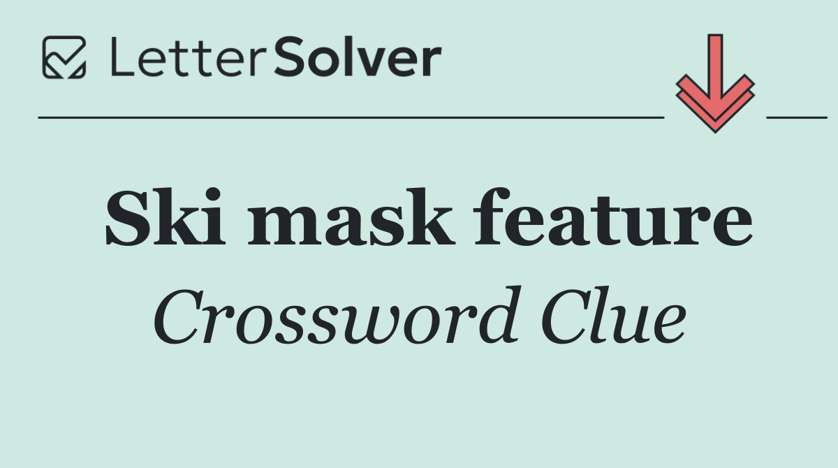 Ski mask feature