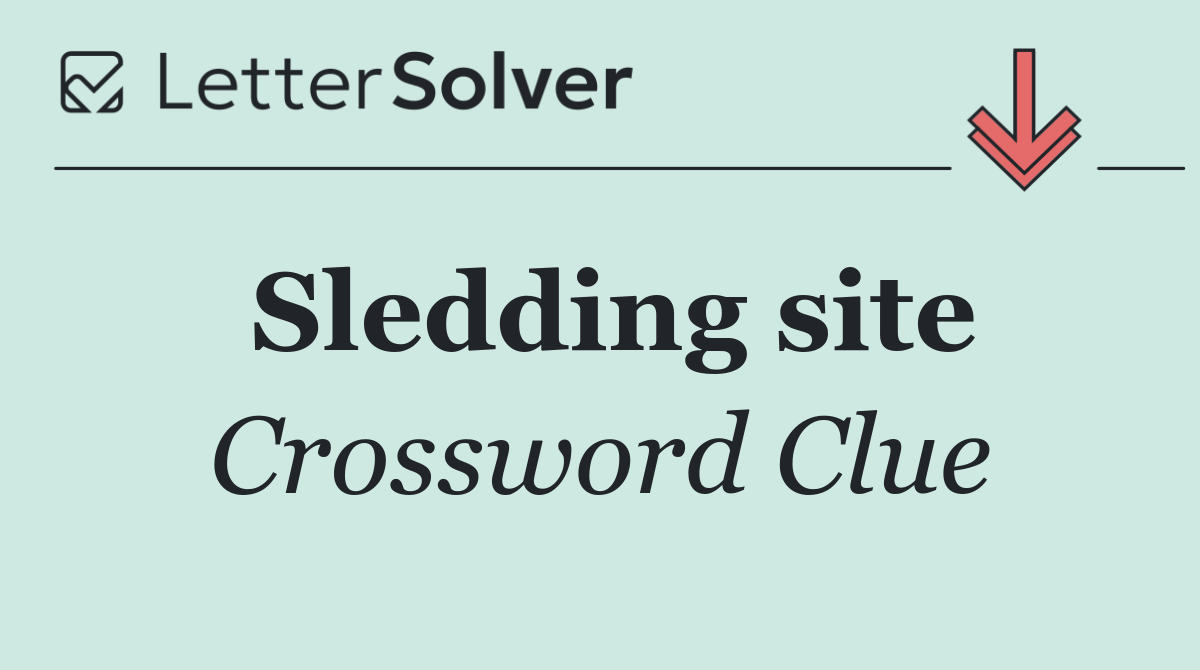 Sledding site