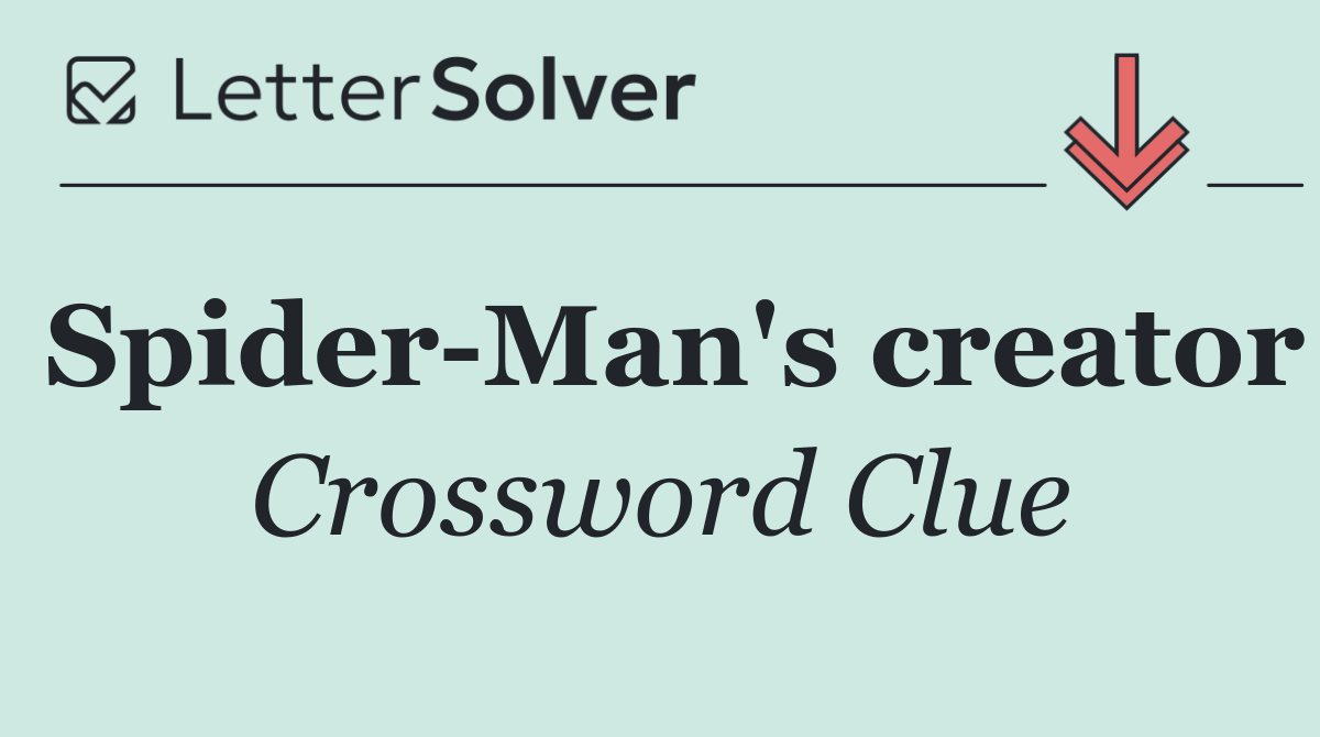 Spider Man's creator