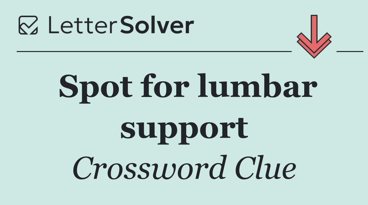 Spot for lumbar support
