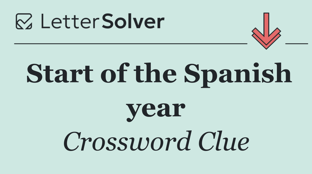 Start of the Spanish year