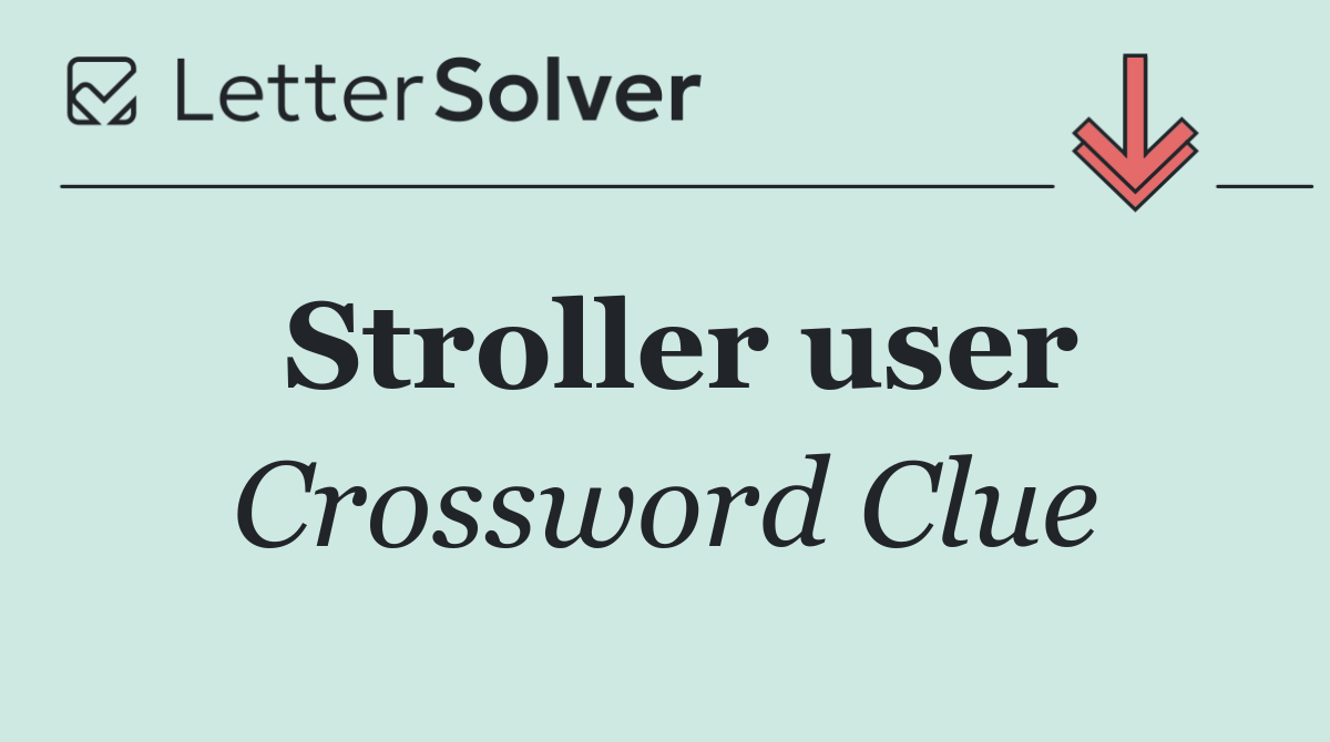 Stroller user