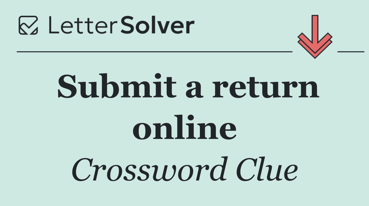 Submit a return online