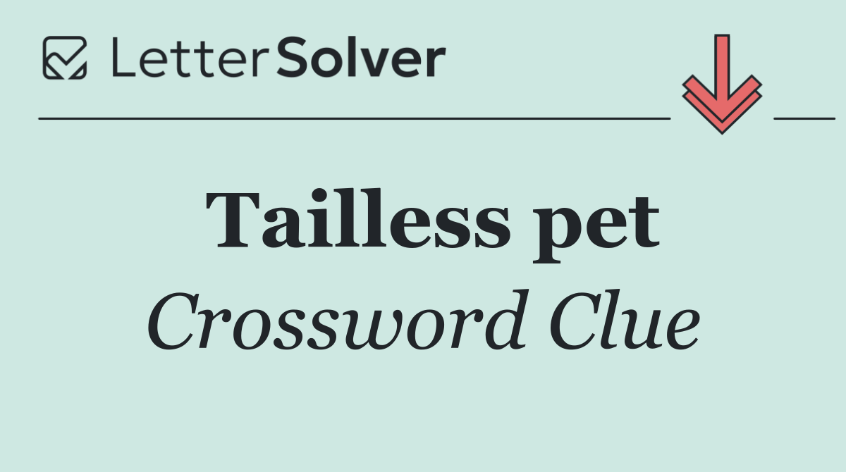 Tailless pet