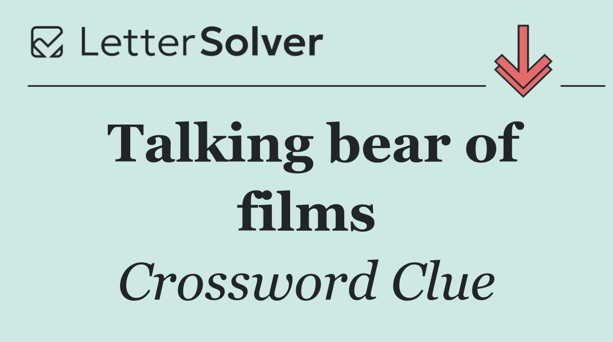 Talking bear of films
