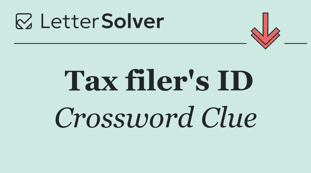 Tax filer's ID